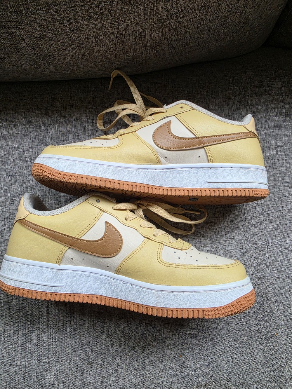 Nike Air Force 1 Low LV8 GS Ale Brown Pearl White Sesame DQ5973-200 5.5Y (7 W)